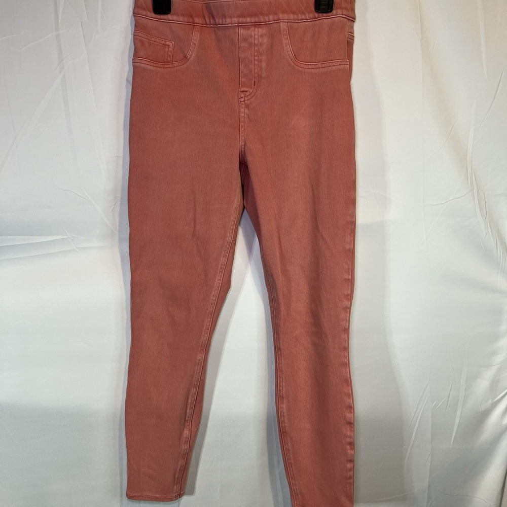 Spanx Women's Jean-ish Leggings Red Salmon Size M Medium Skinny Stretch Pants